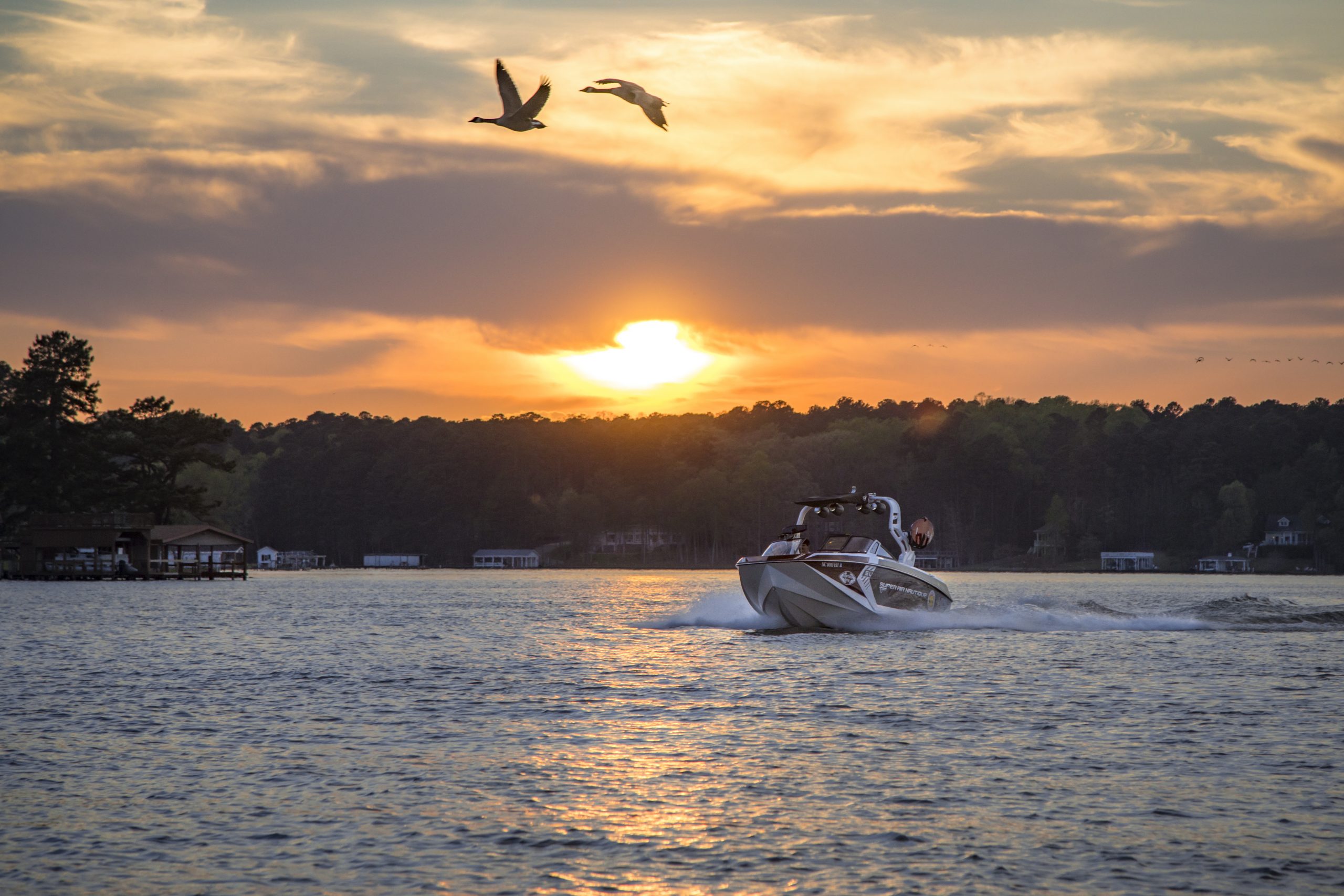 Boat on lake