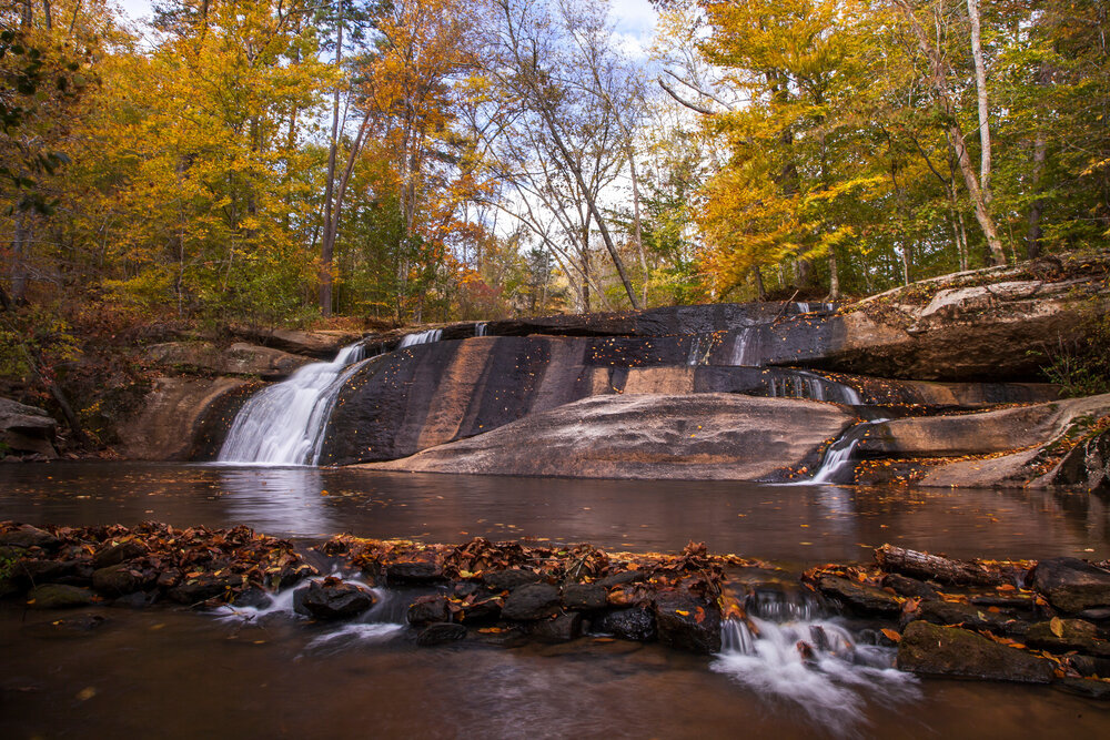 Fall Creek Stoneville Waterfall In Fall